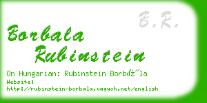 borbala rubinstein business card
